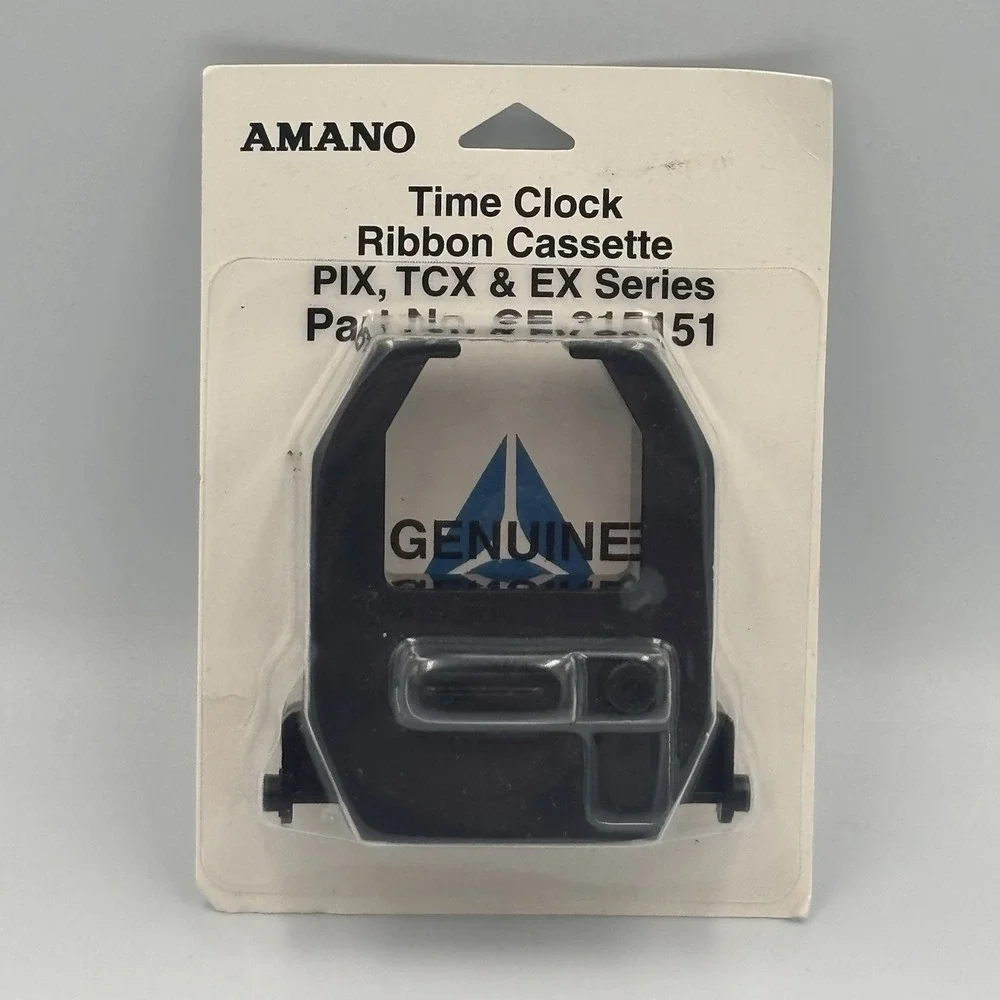 NEW GENUINE AMANO CE-315151 TIME CLOCK RIBBON CASSETTE PIX TCX‎ EX SERIES SEALED